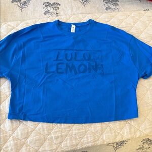 lululemon athletica Blue Cropped Top